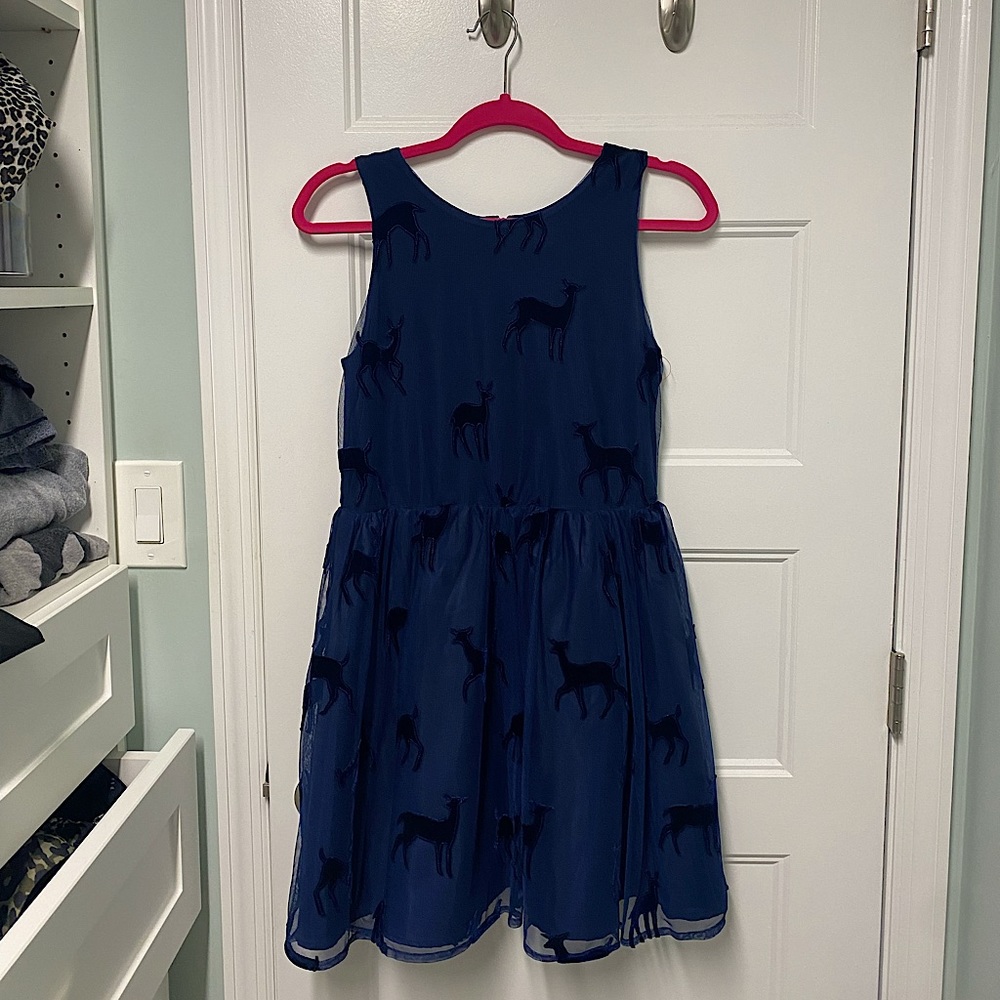Cat&Jack Navy Deer Dress